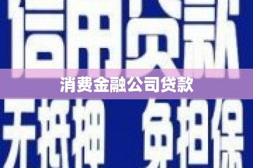 松滋消费金融公司贷款