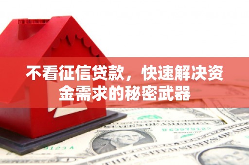 松滋不看征信贷款，快速解决资金需求的秘密武器