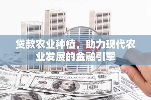 松滋贷款农业种植，助力现代农业发展的金融引擎