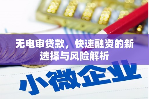 松滋无电审贷款，快速融资的新选择与风险解析