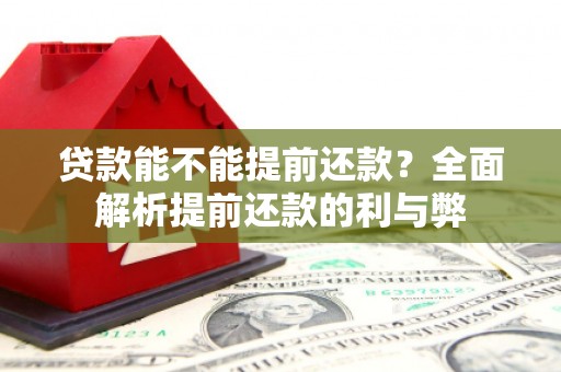 松滋贷款能不能提前还款？全面解析提前还款的利与弊