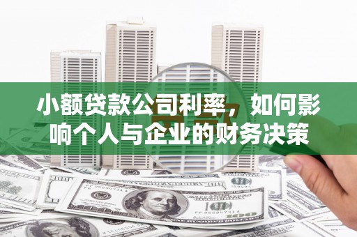 松滋小额贷款公司利率，如何影响个人与企业的财务决策
