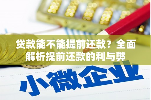 松滋贷款能不能提前还款？全面解析提前还款的利与弊