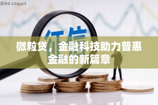 松滋微粒贷，金融科技助力普惠金融的新篇章