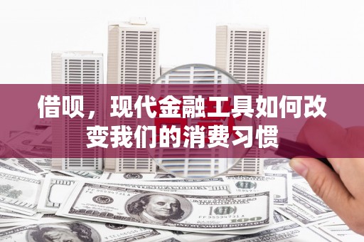 松滋借呗，现代金融工具如何改变我们的消费习惯