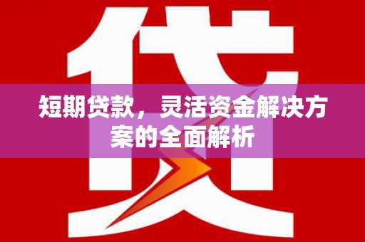 松滋短期贷款，灵活资金解决方案的全面解析