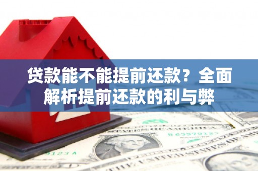 松滋贷款能不能提前还款？全面解析提前还款的利与弊