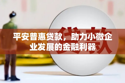松滋平安普惠贷款，助力小微企业发展的金融利器