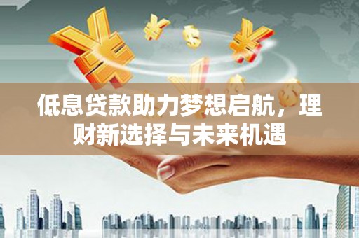 松滋低息贷款助力梦想启航，理财新选择与未来机遇