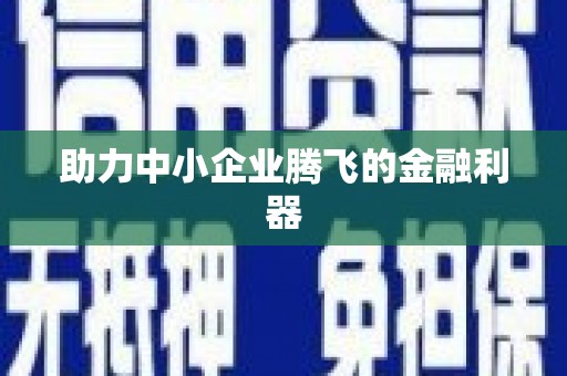 松滋助力中小企业腾飞的金融利器